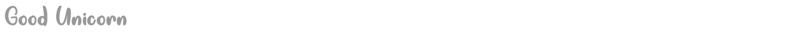Good Unicorn font preview